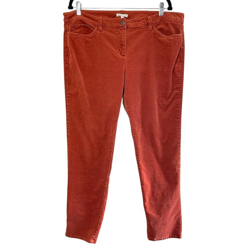 EILEEN FISHER Spiced Pumpkin Straight-Leg Corduroy Pants, Size 16
